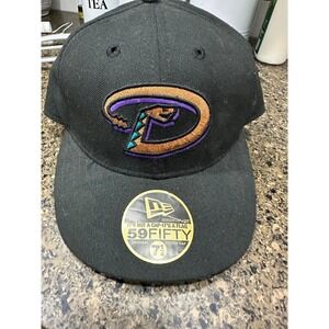 arizona diamondbacks black baseball cap‎ NEW 7 1/4
